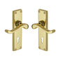 Bedford Door Handle on Plate by M Marcus - Heritage Brass