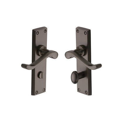 Bedford Door Handle on Plate by M Marcus - Heritage Brass