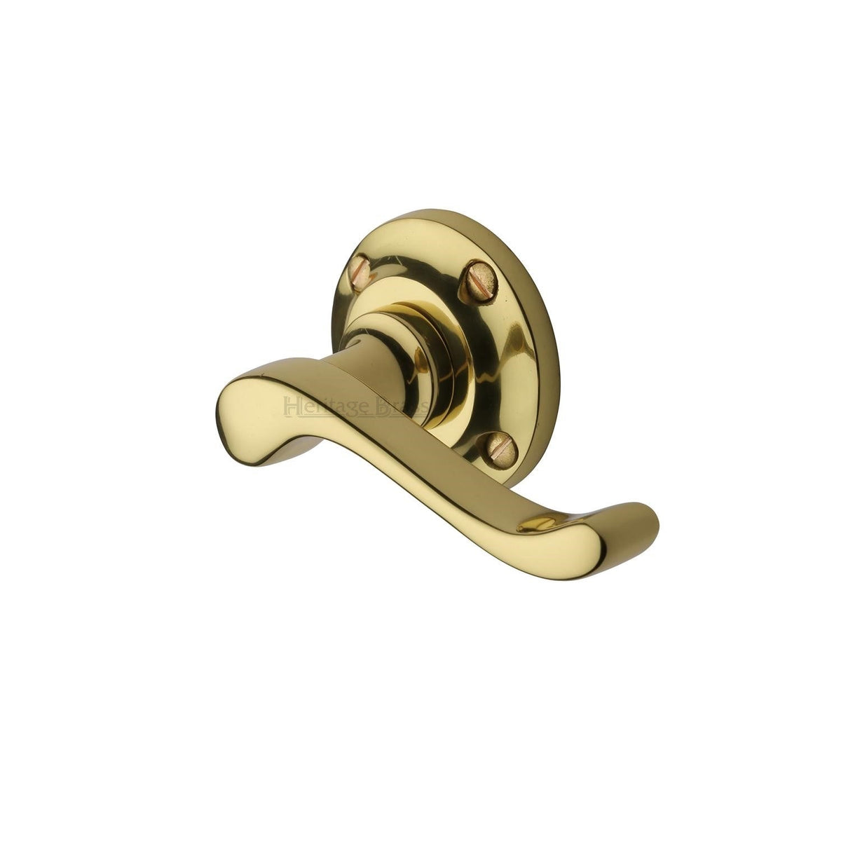 Bedford Door Handle on Round Rose by M Marcus - Heritage Brass