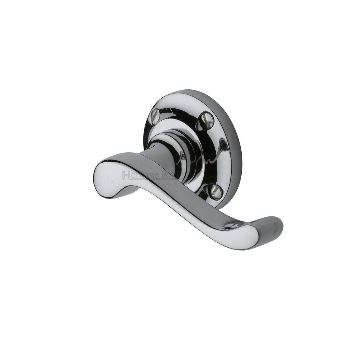 Bedford Door Handle on Round Rose by M Marcus - Heritage Brass
