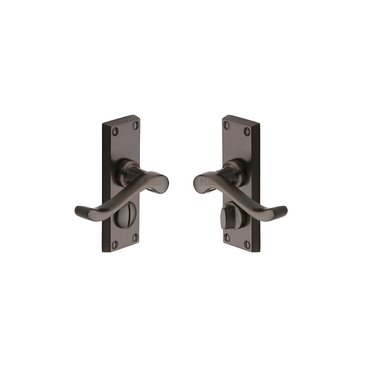 Bedford Short Door Handle on Plate by M Marcus - Heritage Brass