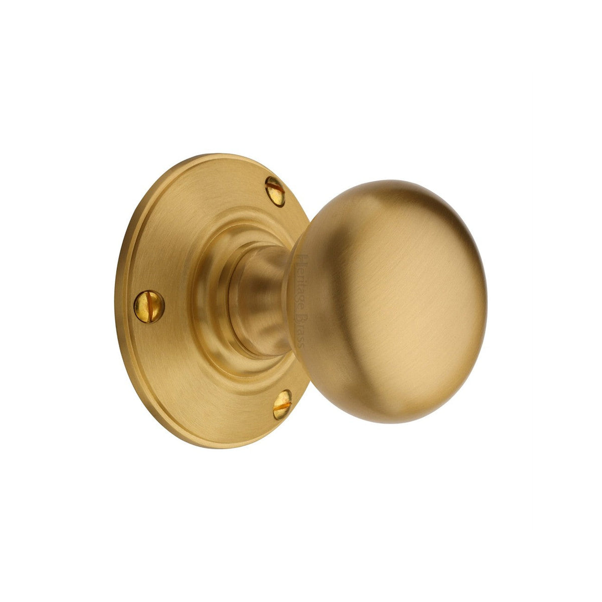 Chester Mortice Knob on Rose by M Marcus - Heritage Brass