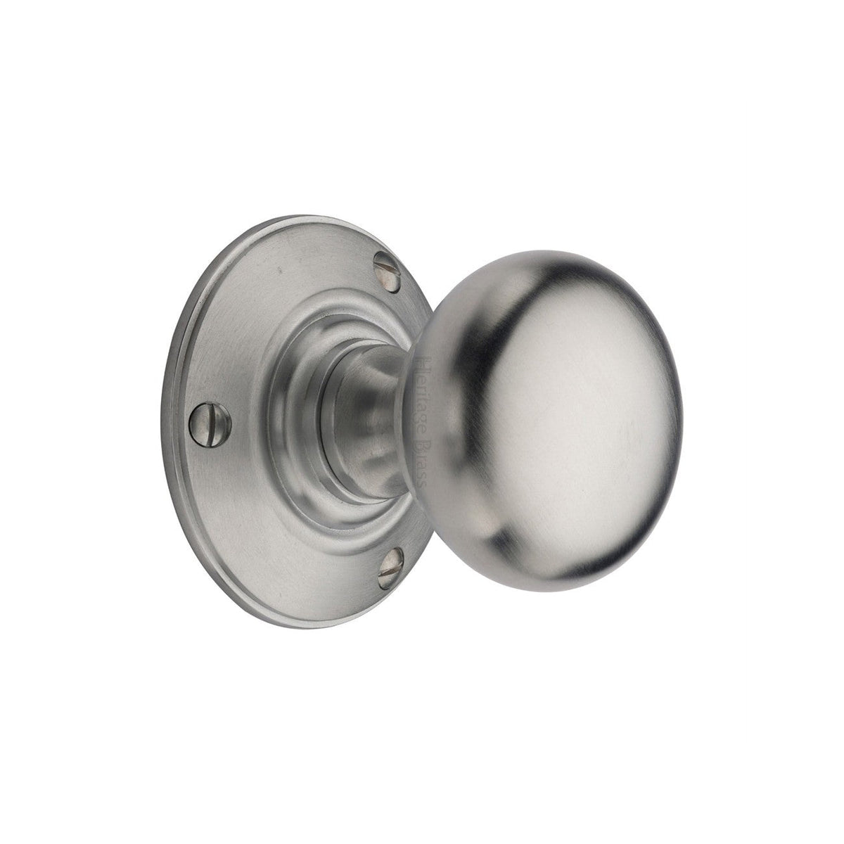Chester Mortice Knob on Rose by M Marcus - Heritage Brass