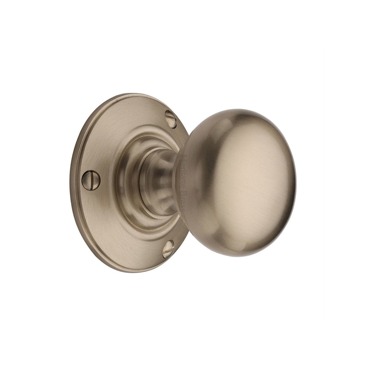 Chester Mortice Knob on Rose by M Marcus - Heritage Brass