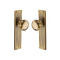 Victoria Reeded Mortice Knob on Plate by M Marcus - Heritage Brass