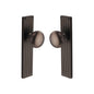 Victoria Reeded Mortice Knob on Plate by M Marcus - Heritage Brass