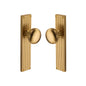 Victoria Reeded Mortice Knob on Plate by M Marcus - Heritage Brass