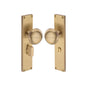 Victoria Reeded Mortice Knob on Plate by M Marcus - Heritage Brass