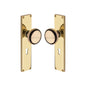 Victoria Mortice Knob on Plate by M Marcus - Heritage Brass