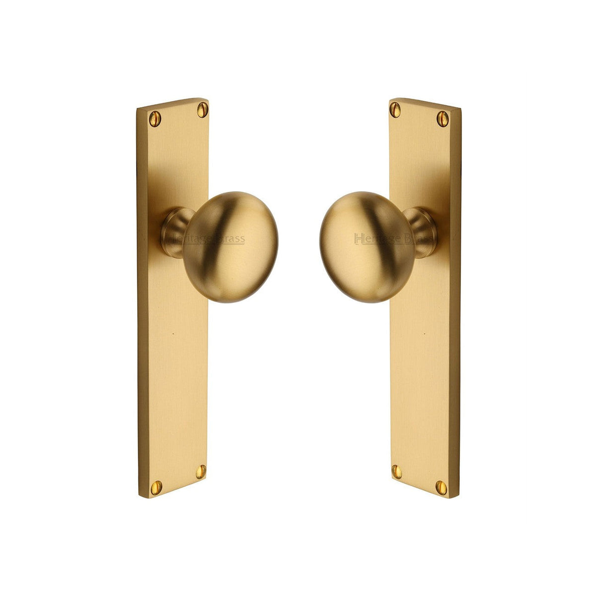 Victoria Mortice Knob on Plate by M Marcus - Heritage Brass