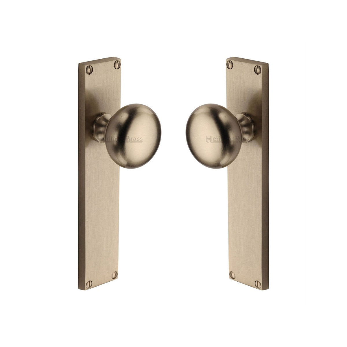 Victoria Mortice Knob on Plate by M Marcus - Heritage Brass