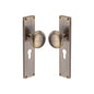 Victoria Mortice Knob on Plate by M Marcus - Heritage Brass