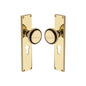 Victoria Mortice Knob on Plate by M Marcus - Heritage Brass