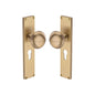 Victoria Mortice Knob on Plate by M Marcus - Heritage Brass