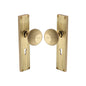 Beehive Reeded Mortice Knob on Plate by M Marcus - Heritage Brass