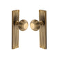 Beehive Reeded Mortice Knob on Plate by M Marcus - Heritage Brass