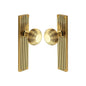 Beehive Reeded Mortice Knob on Plate by M Marcus - Heritage Brass