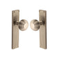 Beehive Reeded Mortice Knob on Plate by M Marcus - Heritage Brass