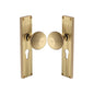 Beehive Reeded Mortice Knob on Plate by M Marcus - Heritage Brass