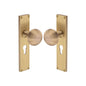 Beehive Reeded Mortice Knob on Plate by M Marcus - Heritage Brass