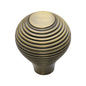 Reeded Cabinet Knob by M Marcus - Heritage Brass