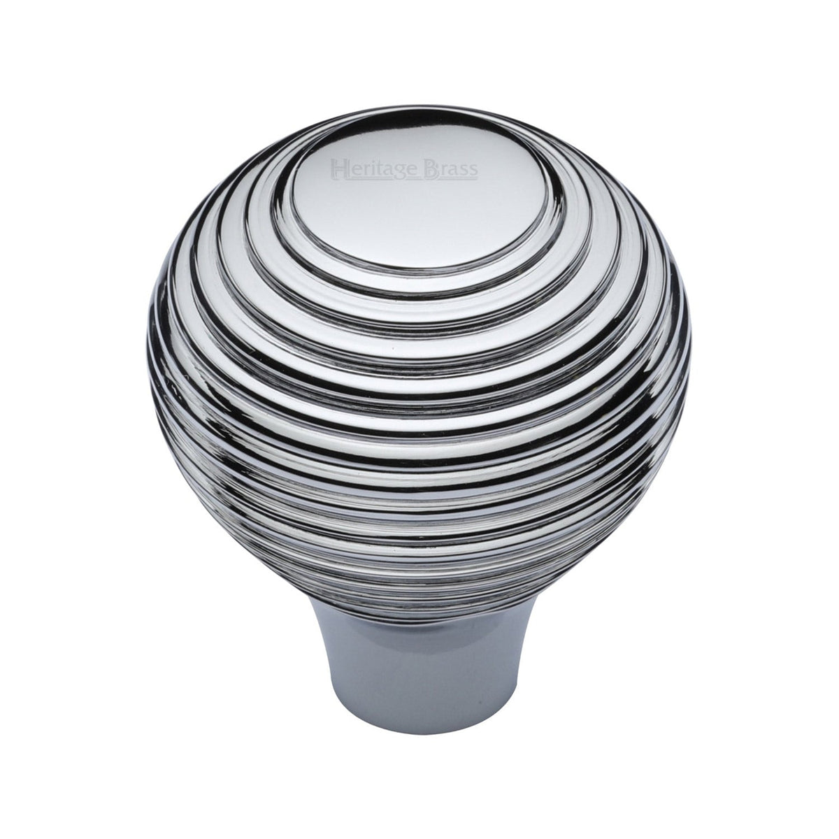 Reeded Cabinet Knob by M Marcus - Heritage Brass