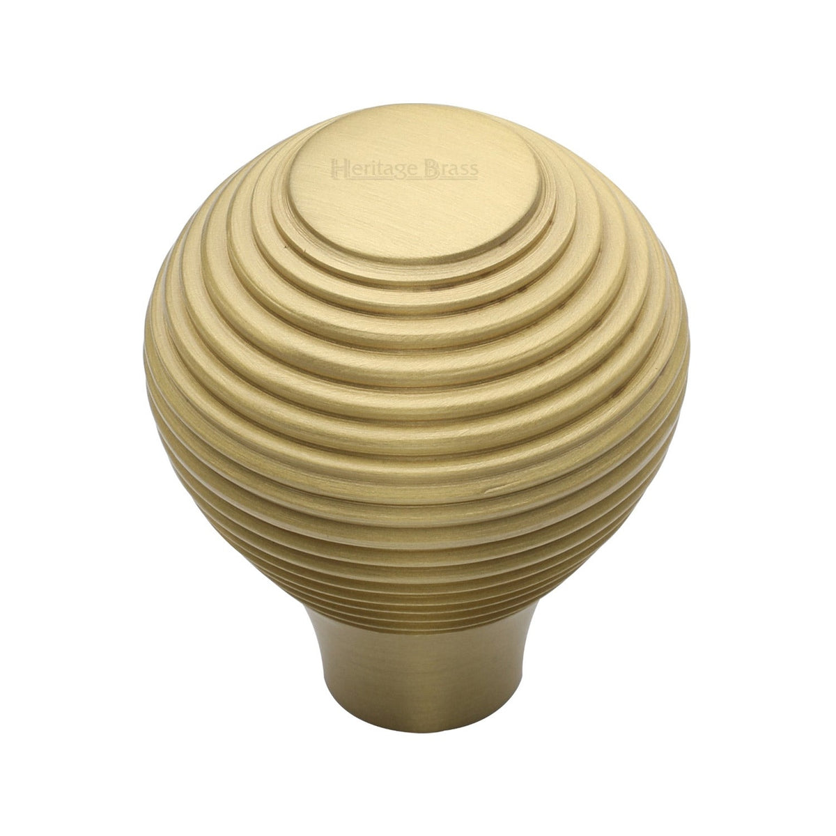 Reeded Cabinet Knob by M Marcus - Heritage Brass