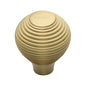 Reeded Cabinet Knob by M Marcus - Heritage Brass
