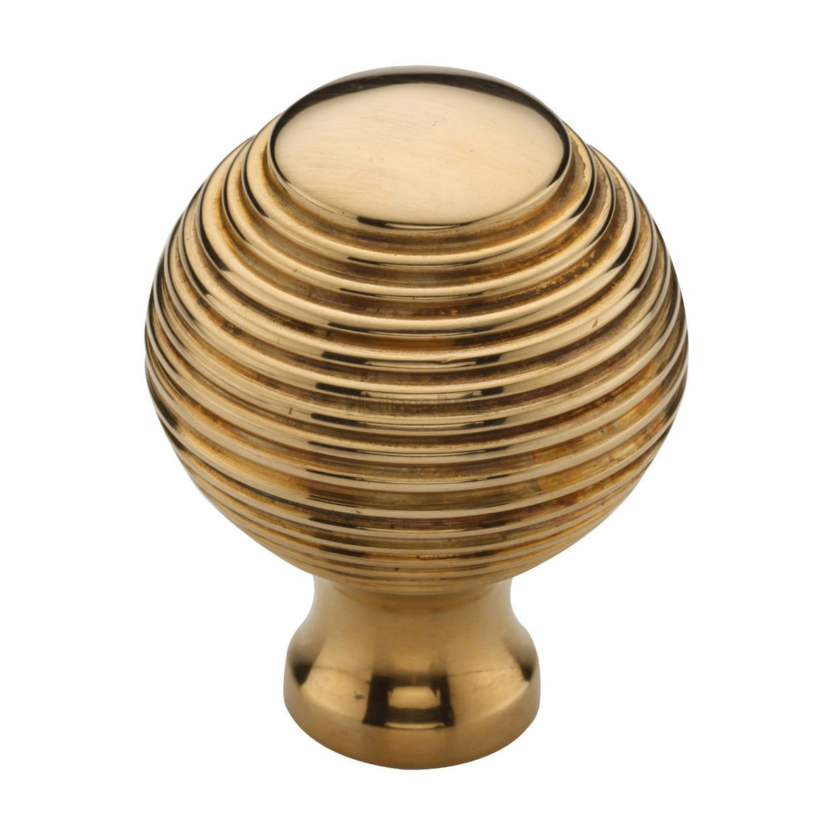 Reeded Cabinet Knob by M Marcus - Heritage Brass