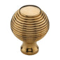 Reeded Cabinet Knob by M Marcus - Heritage Brass
