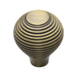 Reeded Cabinet Knob by M Marcus - Heritage Brass