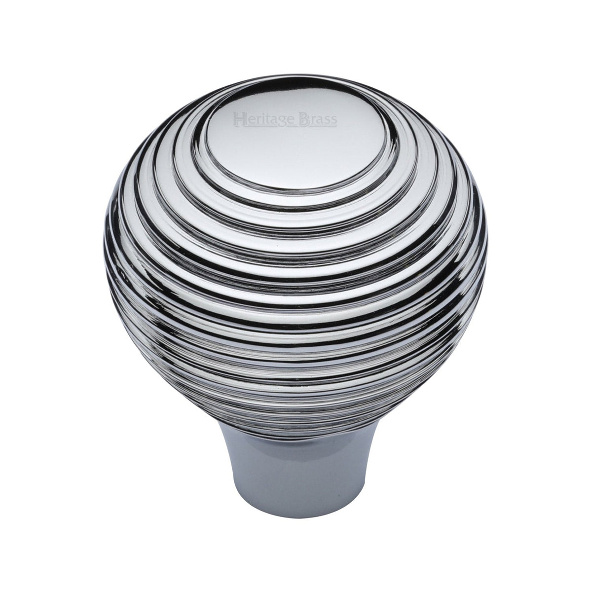 Reeded Cabinet Knob by M Marcus - Heritage Brass