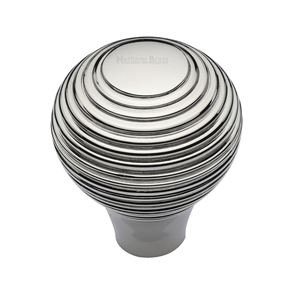 Reeded Cabinet Knob by M Marcus - Heritage Brass
