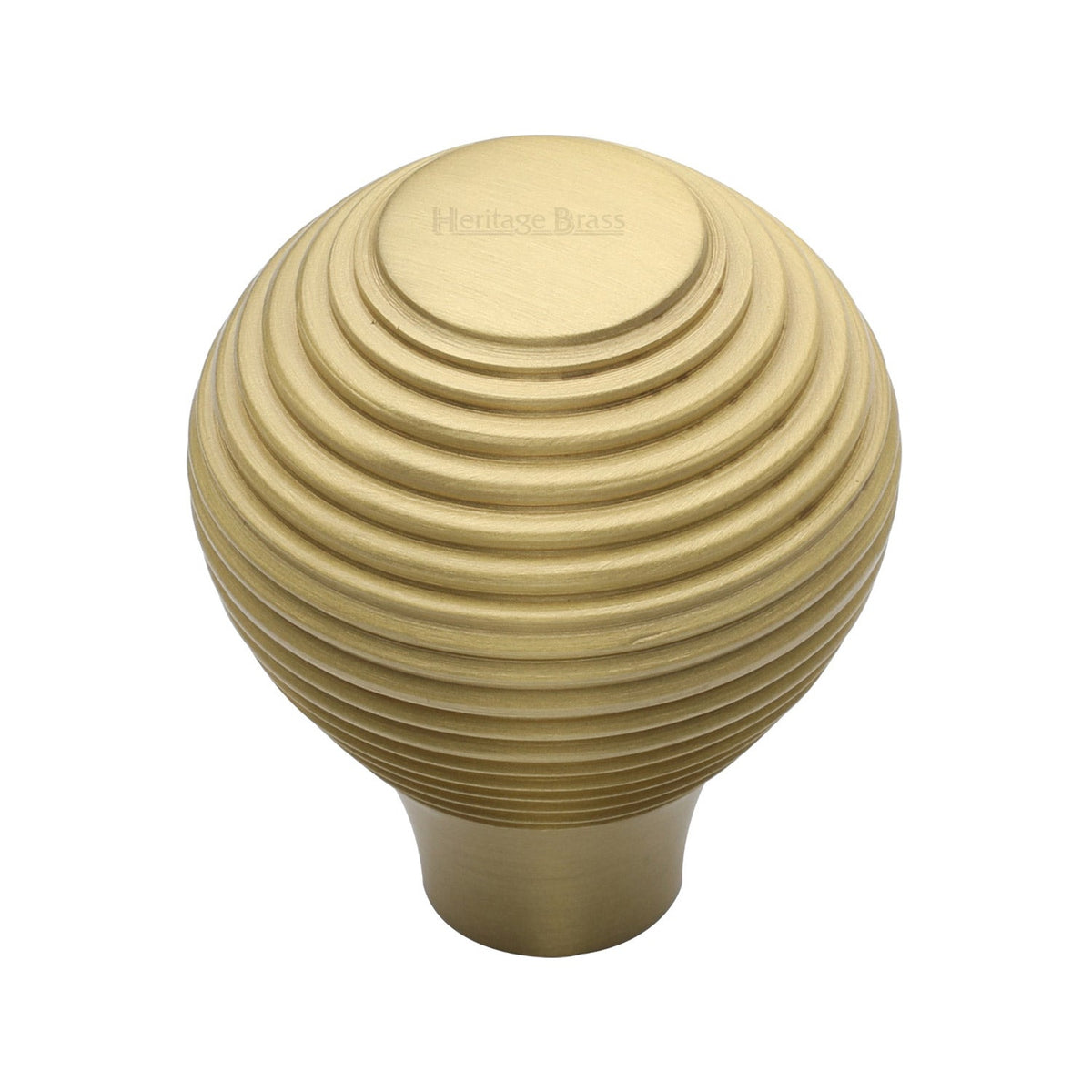 Reeded Cabinet Knob by M Marcus - Heritage Brass
