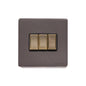 Verona Range Switches & Sockets - 3 Gang Rocker Switch by Heritage Brass By M-Marcus