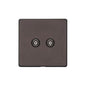 Verona Range Switches & Sockets - 2 Gang TV Coaxial Socket by Heritage Brass By M-Marcus