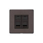 Verona Range Switches & Sockets - 2 Gang Secondary Line Socket by Heritage Brass By M-Marcus