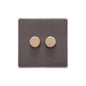 Verona Range Switches & Sockets - 2 Gang TED Dimmer (Compatible with LED Lamps) by Heritage Brass By M-Marcus