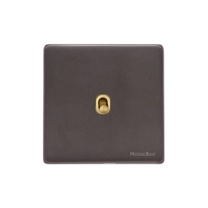 Verona Range Switches & Sockets - 1 Gang Intermediate Stockholm Toggle by Heritage Brass By M-Marcus