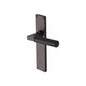 Bauhaus Knurled Door Handle on Plate by M Marcus - Heritage Brass