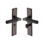 Bauhaus Knurled Door Handle on Plate by M Marcus - Heritage Brass