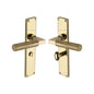 Bauhaus Knurled Door Handle on Plate by M Marcus - Heritage Brass