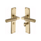 Bauhaus Knurled Door Handle on Plate by M Marcus - Heritage Brass