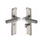 Bauhaus Knurled Door Handle on Plate by M Marcus - Heritage Brass