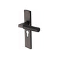 Bauhaus Knurled Door Handle on Plate by M Marcus - Heritage Brass
