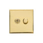 Winchester Range Polished Brass Switches & Sockets, W01 - 2G Mixed Toggle Dimmer Switch 1xToggle 1xTED by Heritage Brass By M-Marcus