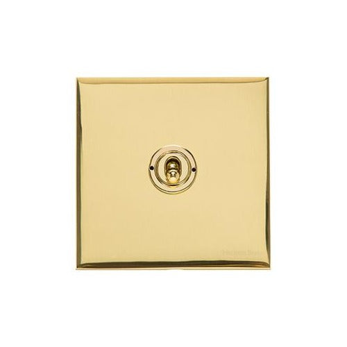 Winchester Range Polished Brass Switches & Sockets, W01 - 1 Gang Toggle Switch by Heritage Brass By M-Marcus