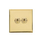 Winchester Range Polished Brass Switches & Sockets, W01 - 2 Gang Toggle Switch by Heritage Brass By M-Marcus