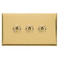 Winchester Range Polished Brass Switches & Sockets, W01 - 3 Gang Toggle Switch by Heritage Brass By M-Marcus
