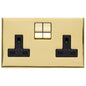 Winchester Range Polished Brass Switches & Sockets, W01 - Double Socket (13 Amp) by Heritage Brass By M-Marcus
